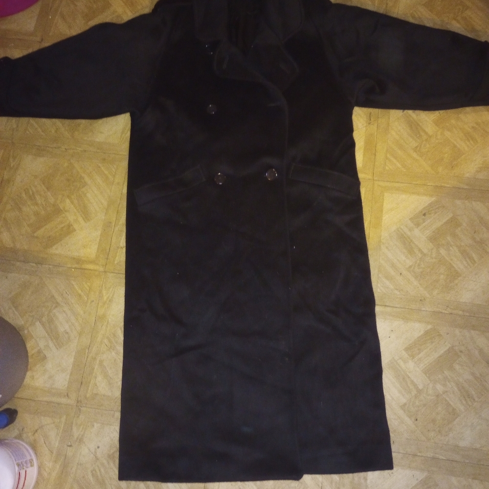 Women's Black long wool coat
